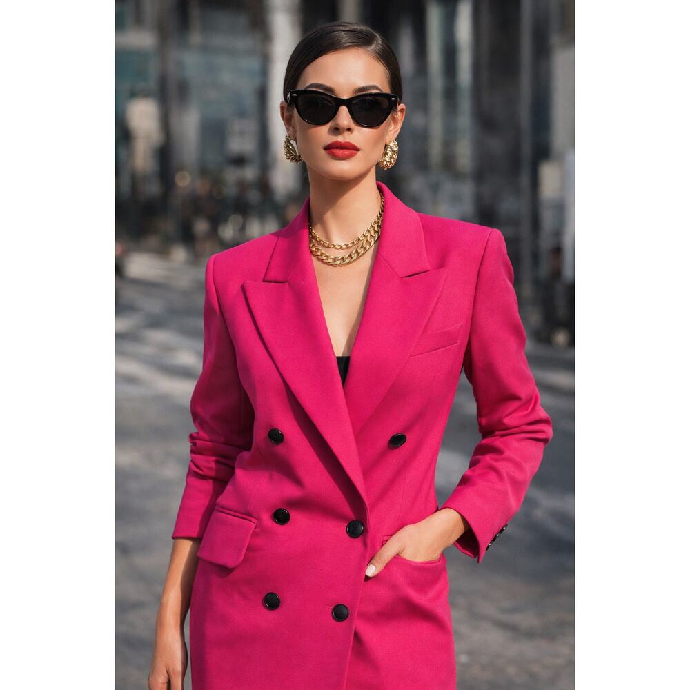 Escada for Neiman Marcus Hot Pink blazer size small 34 New Wool